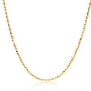 18K gold dainty braided chain